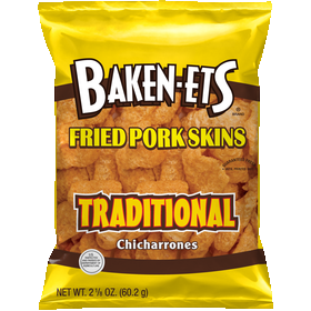Baken-ets Chicharrones Fried Pork Skins Traditional 2 1/8 Oz