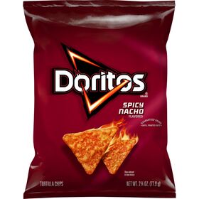 Doritos Tortilla Chips Spicy Nacho Flavored 2 3/4 Oz