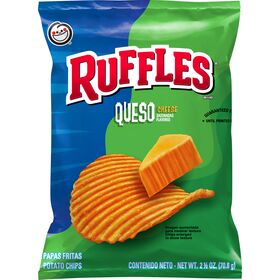Ruffles Potato Chips Queso Cheese Flavored 2 1/2 Oz