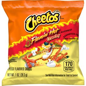 Cheetos Crunchy Cheese Flavored Snacks Flamin' Hot Flavor 1 Oz