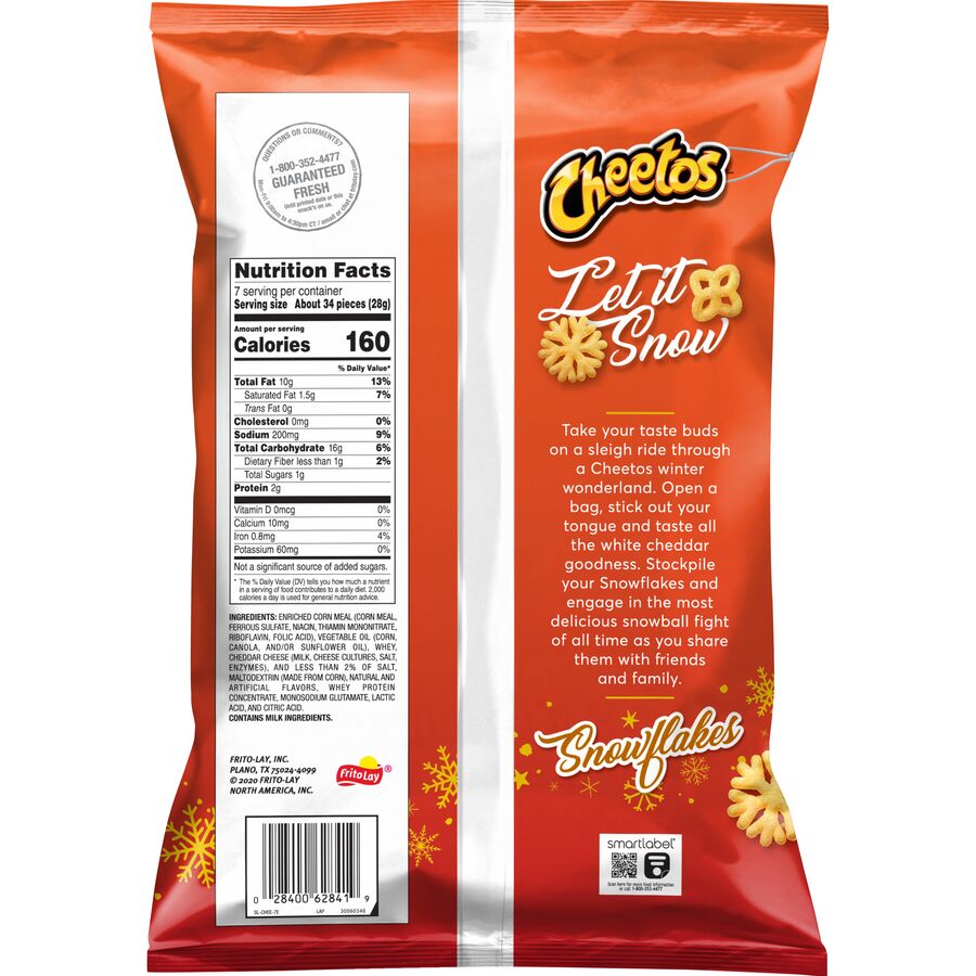 Cheetos 7 oz White Cheddar Snowflakes - 62841