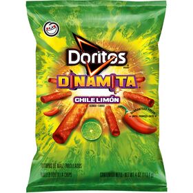 Doritos Dinamita Rolled Tortilla Chips Chile Limon Flavored 4 Oz