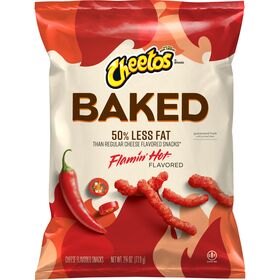 Cheetos Baked Cheese Flavored Snacks Flamin' Hot 2 3/4 Oz