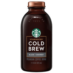 Starbucks Cold Brew Unsweet Black - 11 oz Bottle