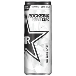 Rockstar Pure Zero Silver Ice - 8.4 oz Slim Can