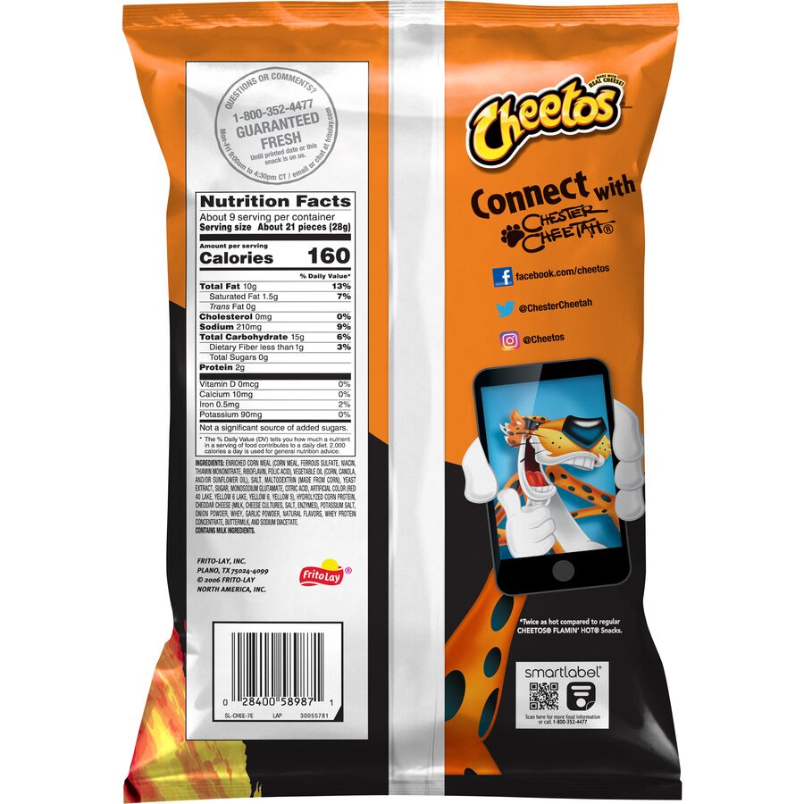 Cheetos XXTRA Flamin' Hot Crunchy Cheese Flavored Snacks - 8.5oz