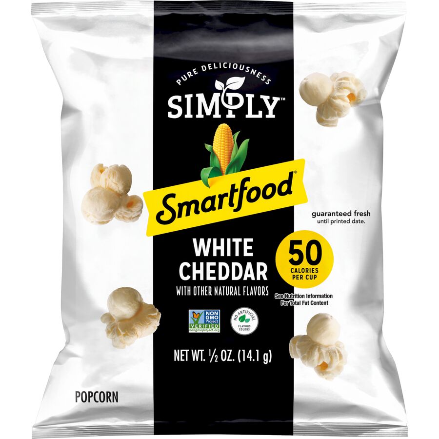 SIMPLY Smartfood® White Cheddar Flavored Popcorn - Shop Now at Snacks.com