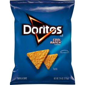 Doritos Tortilla Chips Cool Ranch Flavored 2 3/4 Oz