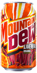Mountain Dew Livewire Orange- 12 oz can