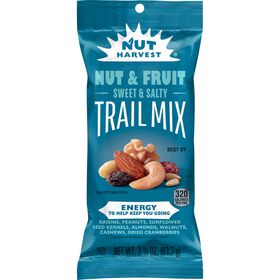 Nut Harvest Nut & Fruit Trail Mix Sweet & Salty 2 1/4 Oz