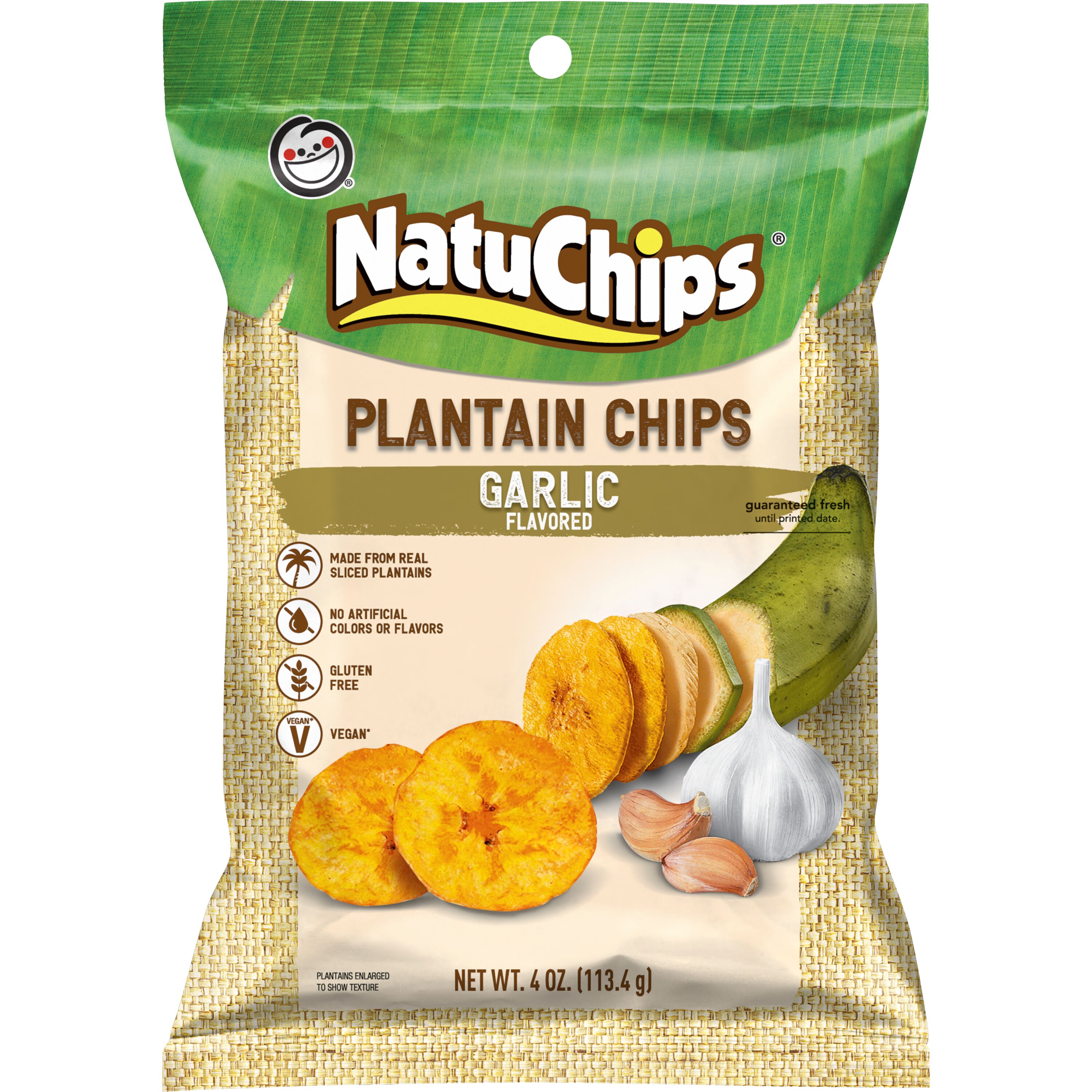 その他 papas Natuchips® Garlic Flavored Plantains Chips - Shop Now at Snacks.com