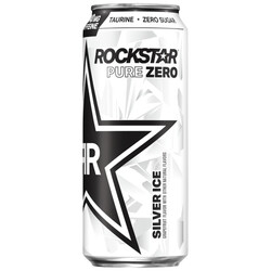 Rockstar Pure Zero Silver Ice - 16 oz Slim Can