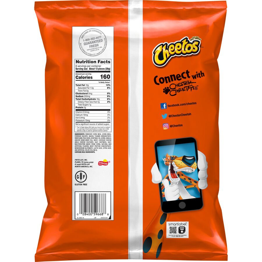 Cheetos Puffs Flamin' Hot Flavored Cheese Flavored Snacks 8 oz