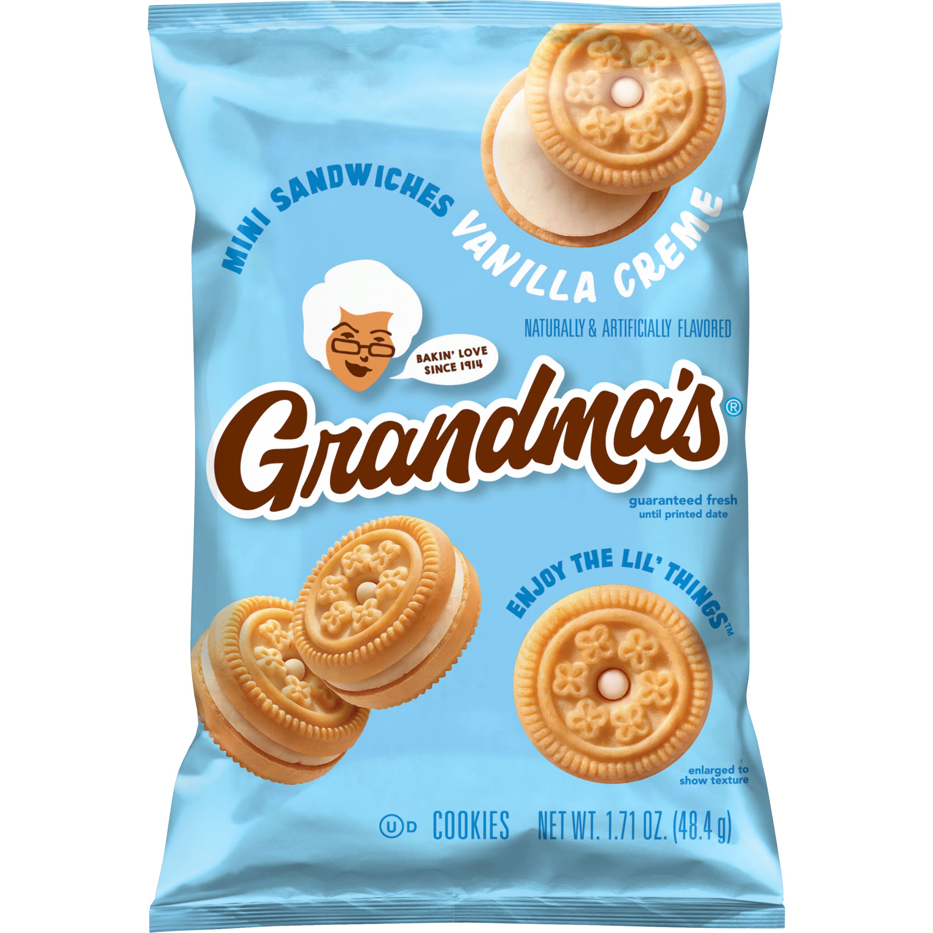 Grandma’s made Treats Grandma's® Brand Vanilla Flavored Mini Sandwich Creme Cookies, 6