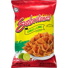 Sabritones Puffed Wheat Snacks Chile & Lime Flavored 2 3/4 Oz
