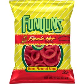 Funyuns Onion Flavored Rings Flamin' Hot Flavored 3/4 Oz