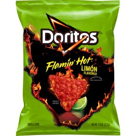 Doritos Flavored Tortilla Chips Flamin' Hot Limon 2 3/4 Oz