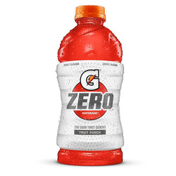 Gatorade G Zero Thirst Quencher Fruit Punch - 20 oz Bottle