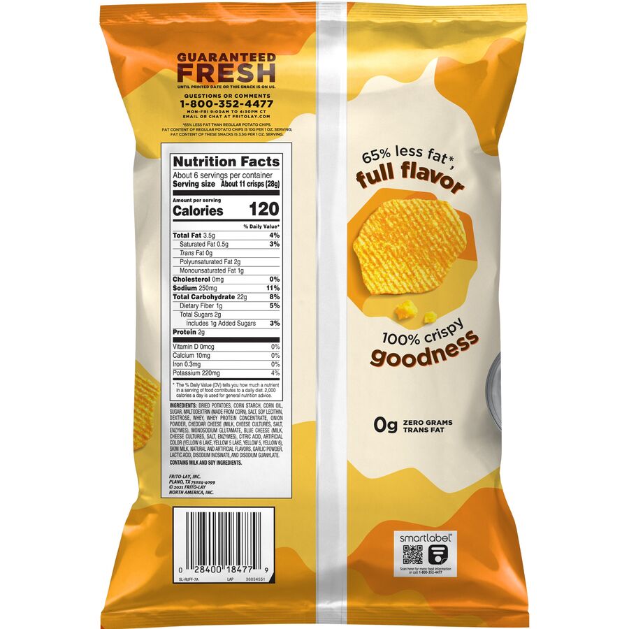 Ruffles® BAKED Cheddar & Sour Cream Flavored Potato Crisps