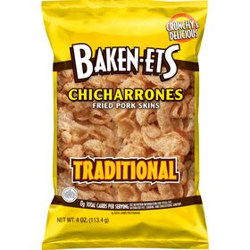 Baken-ets Chicharrones Fried Pork Skins Traditional 4 Oz