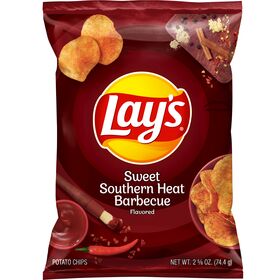 Lay's Potato Chips Sweet Southern Heat Barbecue Flavored 2 5/8 Oz