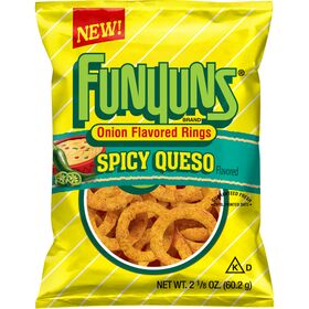 Funyuns Onion Flavored Rings Spicy Queso Flavored 2 1/8 Oz