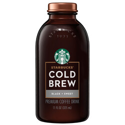 Starbucks Cold Brew Black and Sweet - 11 oz Bottle