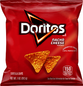 Doritos Tortilla Chips Nacho Cheese Flavored 1 Oz