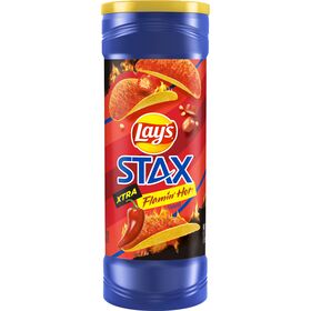 Lay's Stax Potato Crisps Xtra Flamin' Hot Flavored 5 1/2 Oz