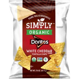 Doritos Simply Organic Tortilla Chips White Cheddar Flavored 2.375 Oz