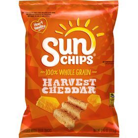 SunChips Whole Grain Snacks, Harvest Cheddar Flavored, 2 3/4 Oz