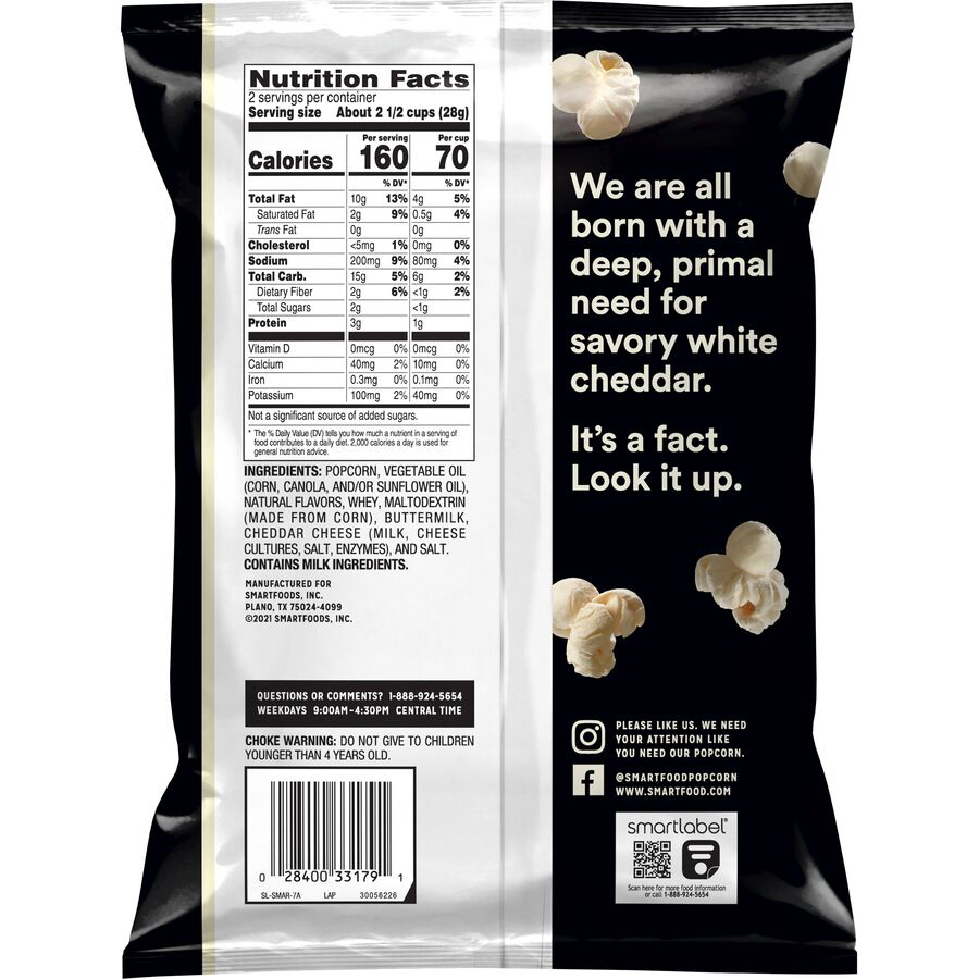 Smartfood white cheddar discount popcorn small bag