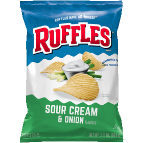 Ruffles® Sour Cream & Onion Flavored Potato Chips - Shop Now at Snacks.com