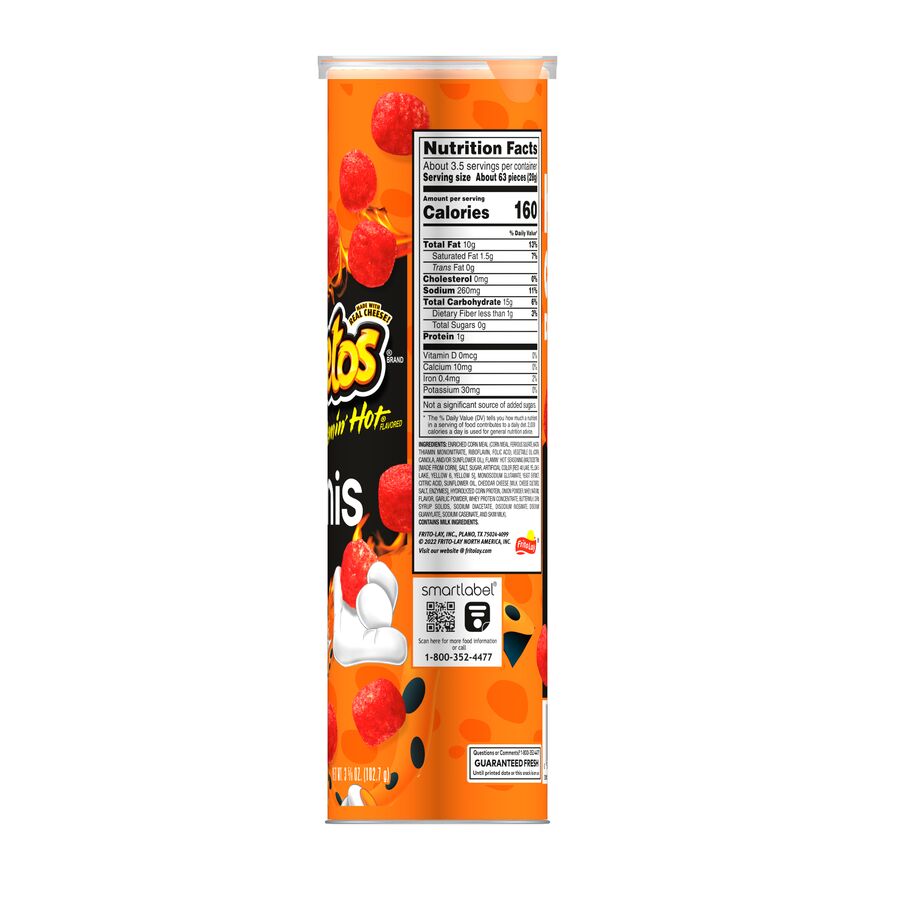 Cheetos Cheese Flavored Snacks, Flamin' Hot Flavored, Minis 3.625 Oz, Shop