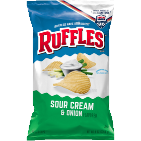 Ruffles® Sour Cream & Onion Flavored Potato Chips - Shop Now at Snacks.com