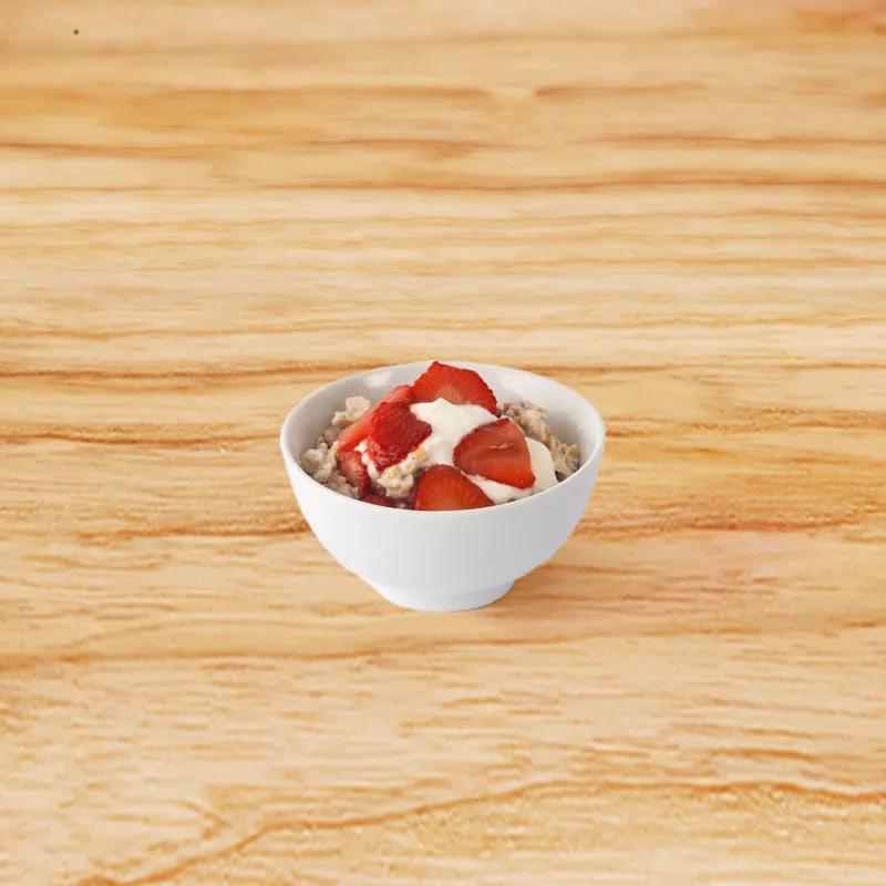 Strawberries & Cream Warm Oat Bowl with Quaker Kettle Hearty Oats