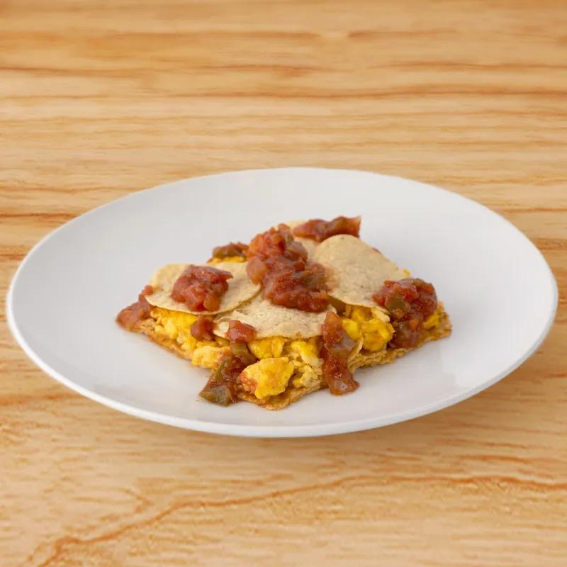 Breakfast Chilaquiles Baked with Tostitos Reduced Fat Crispy Rounds