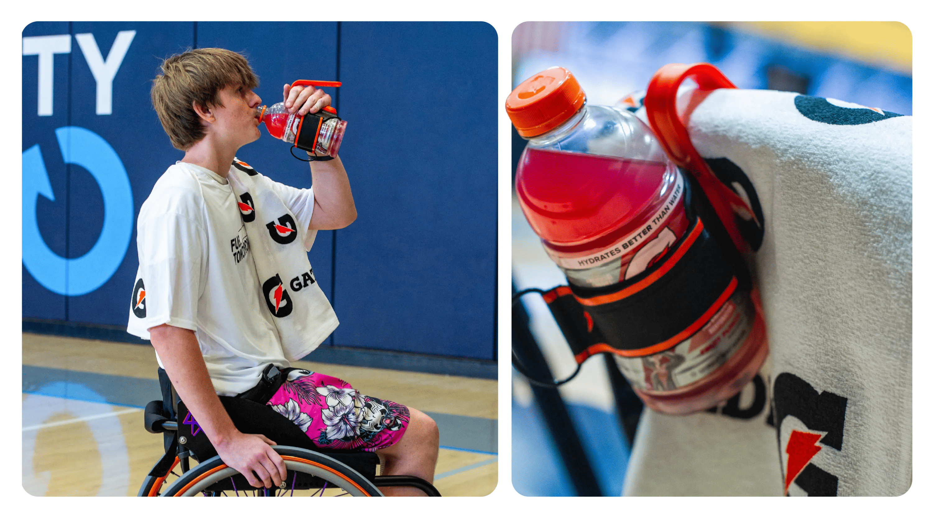Student-athlete at the Gatorade Fuel Tomorrow Football Day of Play.