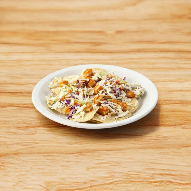 BUFFALO CHICKEN NACHOS WITH RF CRISPY ROUNDS TC