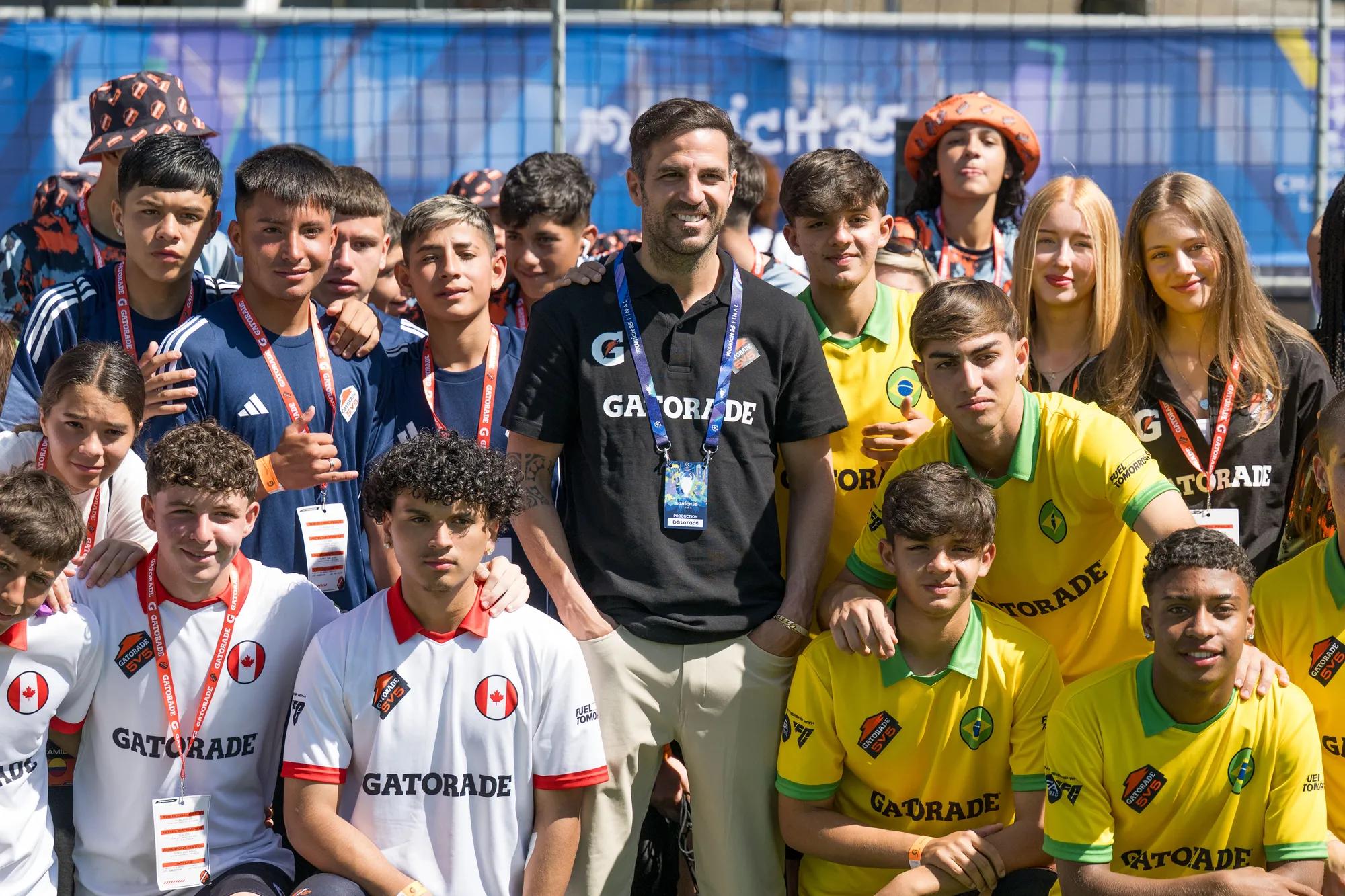 EDITORIAL USE ONLY 
Cesc Fabregas at Gatorade’s 5v5 Tournament in Munich, Germany. Picture date: Saturday 31st May2025. Gatorade celebrates tenth year of its global grassroots football tournament, 5v5, which takes place at the Champions League finals each year. Photo credit should read: Tobias Hase/Associated Press