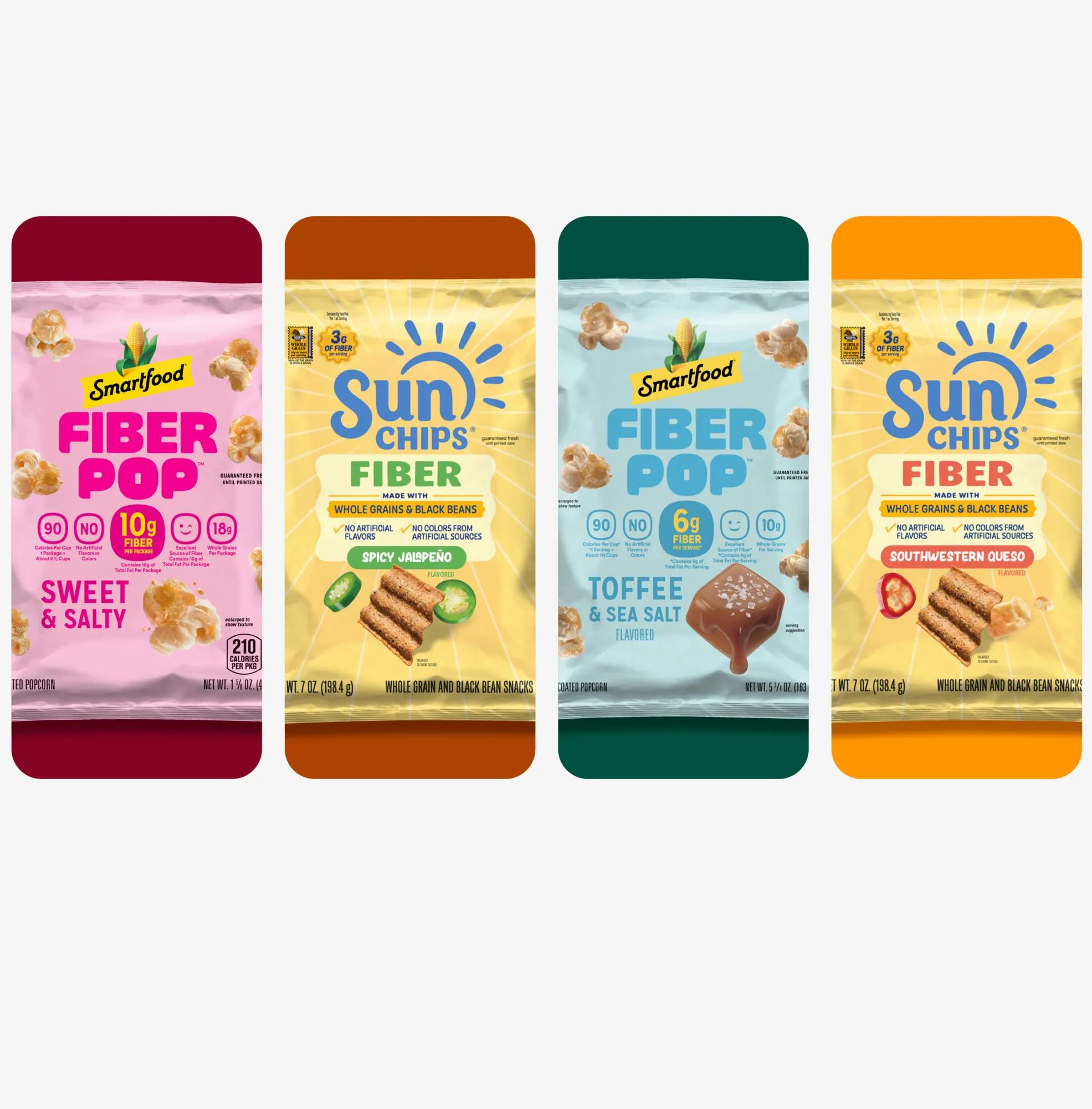 New fiber snack options: PepsiCo’s SunChips Fiber and Smartfood FiberPop 