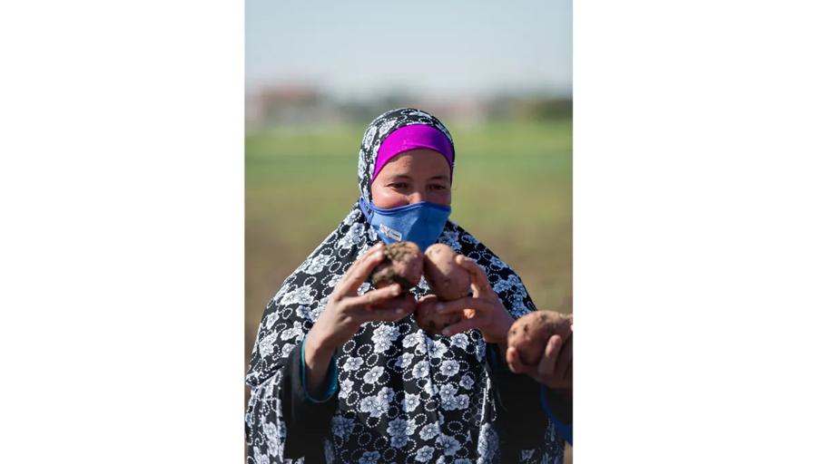 Shaimaa Esmail Mohamad, a small-holder potato farmer in Egypt and participant in She Feeds the World.