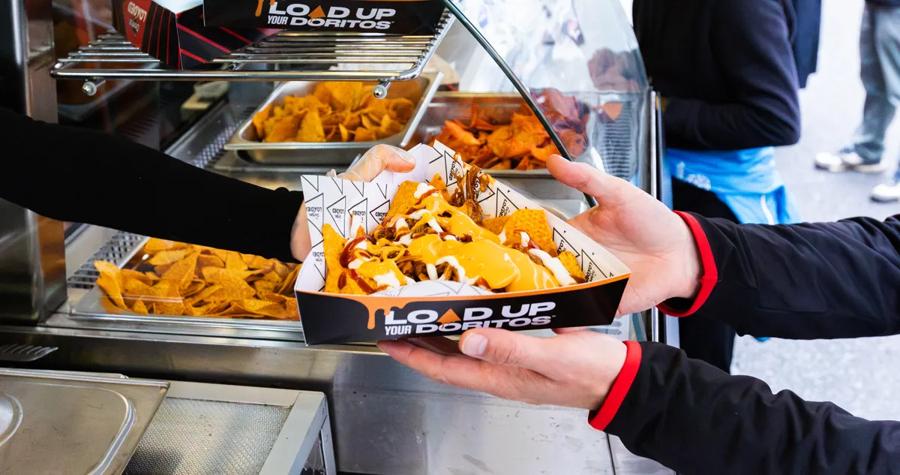 A dish served at a Doritos Loaded truck in London.